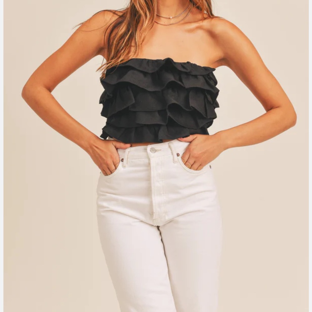 Mable Ruffle Tube Top - Picture 1 of 11